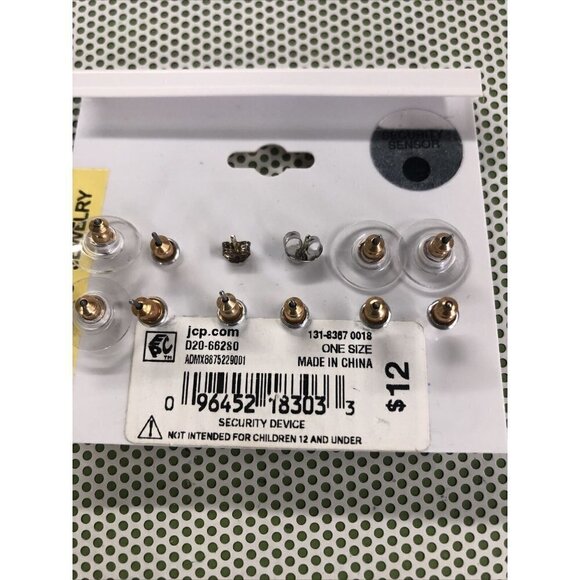 NEW 6 Pair of Stud Fashion Earrings - Bows - Roses - Hearts - Picture 2 of 2